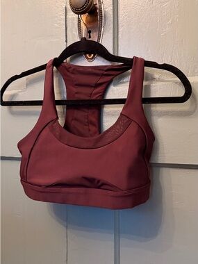 ALO Yoga Burgundy Racerback Sports Bra